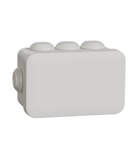 Mureva Box boite de dérivation avec embouts 105x65x55 IP55 blanc polaire