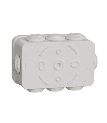 Mureva Box boite de dérivation avec embouts 105x65x55 IP55 blanc polaire