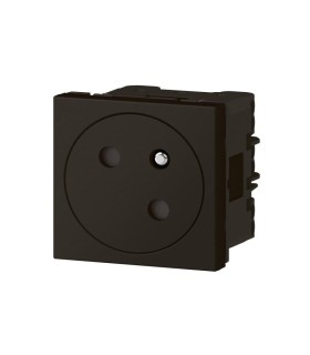 Prise de courant 2P+T mosaic link 2m fb noir mat surface