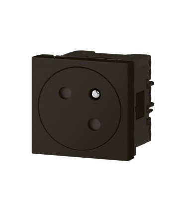 Prise de courant 2P+T mosaic link 2m fb noir mat surface