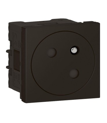 Prise de courant 2P+T mosaic link 2m fb noir mat surface