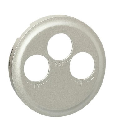 Prise TV-R-Sat simple complète Legrand Céliane Alu Métal (1 Câble)