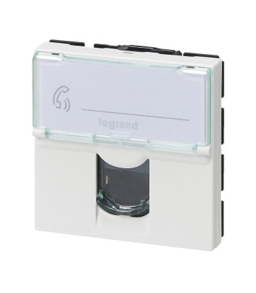 Mosaic Prise RJ 45 multimédia catégorie 6 F/UTP 2 modules - blanc