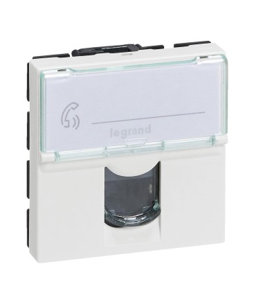 Mosaic Prise RJ 45 multimédia catégorie 6 F/UTP 2 modules - blanc