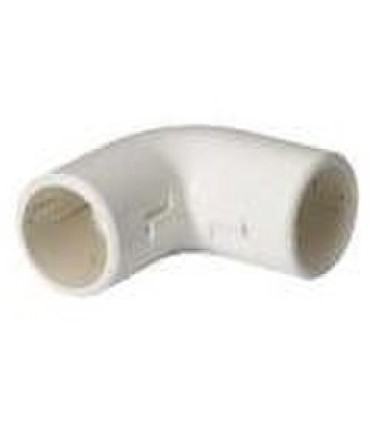 Mureva Tube équerre pour conduit rigide Ø16mm blanc polaire