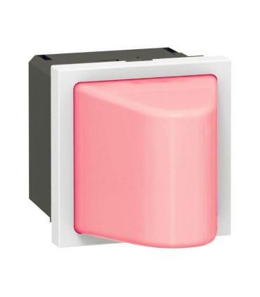 Hublot Mosaic 2 modules 12V~ à 24V~ ou 12V à 24V pour 0,6W rouge