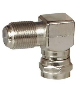 Adaptateur télévision type F mâle et femelle coudé