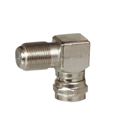 Adaptateur télévision type F mâle et femelle coudé