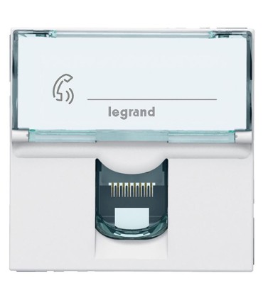 Mosaic Prise RJ12 6 contacts 2 modules blanc