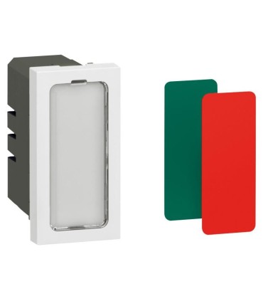 Mosaic Voyant antimicrobien simple 230V 1W 1 module avec 4 étiquettes de couleur