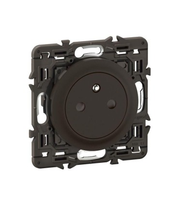 Céliane Prise 2P+T Surface Confort support et enjoliveur Noir