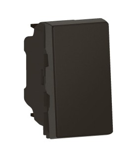 MOSAIC Poussoir 6A 250V 1 module- Noir mat
