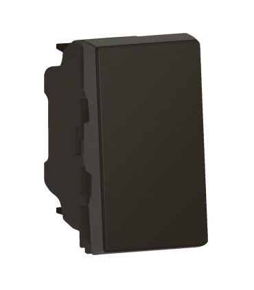 MOSAIC Poussoir 6A 250V 1 module- Noir mat