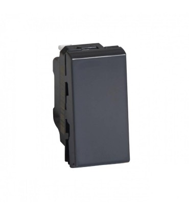 MOSAIC Poussoir 6A 250V 1 module- Noir mat