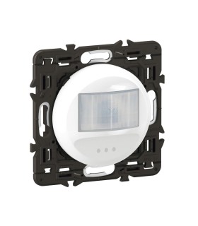 Céliane Détecteur mural sans Neutre dérogation 100W LED enjoliveur Blanc et support