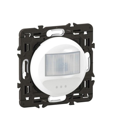 Céliane Détecteur mural sans Neutre dérogation 100W LED enjoliveur Blanc et support