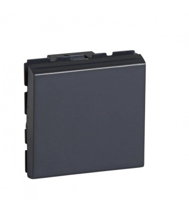 Mosaic Easy-Led Interrupteur ou va-et-vient 10AX 250V~  2 modules - noir mat