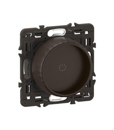 Variateur avec bague rotative 200W LED Céliane - enjoliveur Noir et support