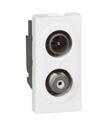 Prise TV-SAT Mosaic 1 module blanc