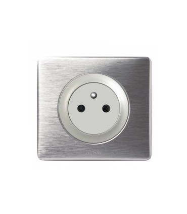 Prise 2P+T Surface complète Legrand Céliane Alu Métal