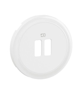 Enjoliveur Céliane prise USB simple ou double - Blanc