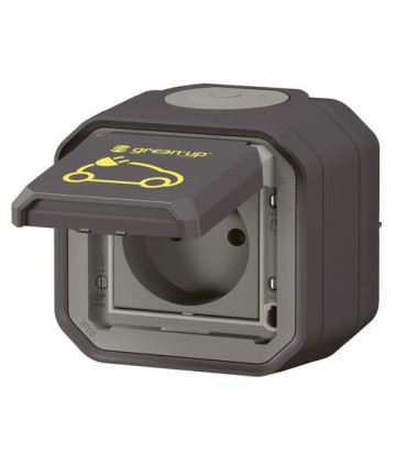 Prise pour recharge véhicule électrique Plexo complet saillie anthracite / Legrand