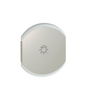 Enjoliveur double Céliane 1 pictogramme éclairage - Titane