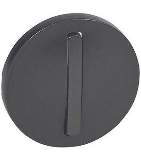 Enjoliveur étroit Céliane pour interrupteur, va-et-vient ou poussoir Soft - Graphite