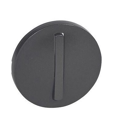 Enjoliveur étroit Céliane pour interrupteur, va-et-vient ou poussoir Soft - Graphite