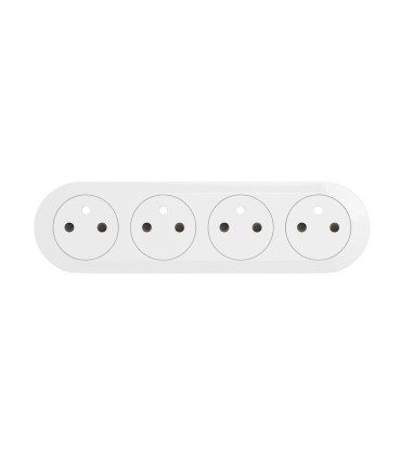 Enjoliveur Céliane Surface prise précâblée 4x2P+T compacte - Blanc