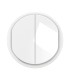 Enjoliveur Céliane double interrupteur ou va-et-vient - Blanc