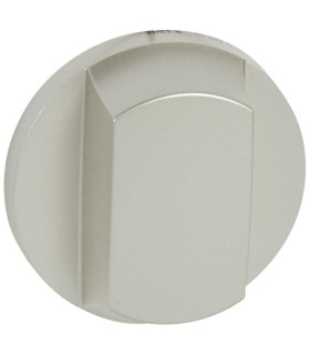 Enjoliveur large Céliane pour interrupteur, va-et-vient ou poussoir à tirage finition titane