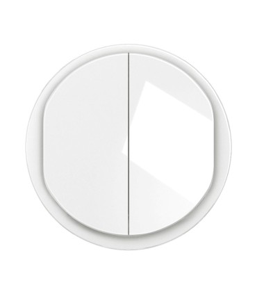 Enjoliveur double poussoir NO+NF lumineux Céliane - Blanc