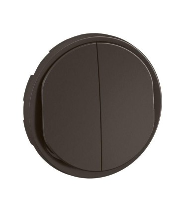 Enjoliveur Céliane pour double interrupteur ou va-et-vient - Noir