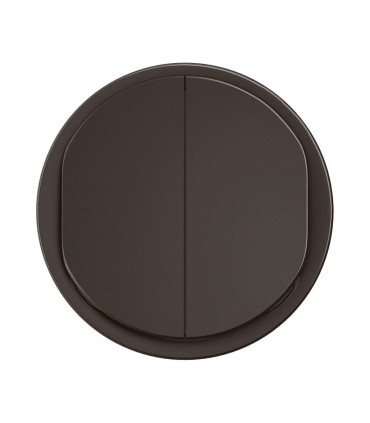 Enjoliveur Céliane pour double interrupteur ou va-et-vient - Noir