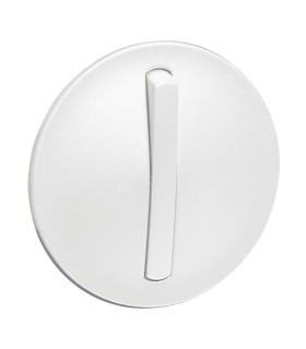 Enjoliveur étroit Céliane pour interrupteur, va-et-vient ou poussoir lumineux - Blanc