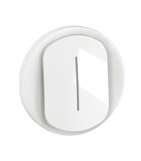 Enjoliveur Céliane interrupteur va-et-vient témoin - Blanc