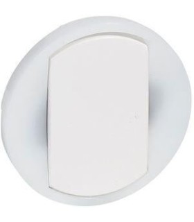 Enjoliveur Céliane pour interrupteur, va-et-vient ou poussoir lumineux Blanc