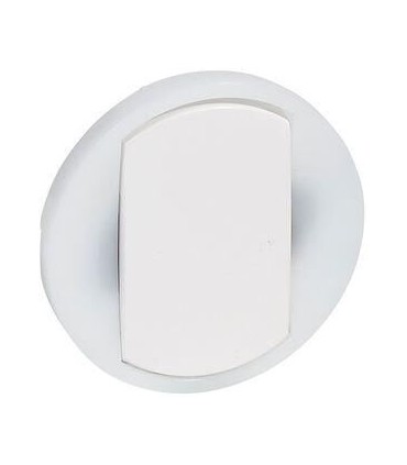 Enjoliveur Céliane pour interrupteur, va-et-vient ou poussoir lumineux Blanc