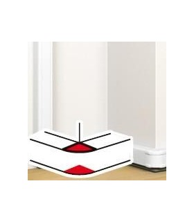 Mosaic Angle extérieur pour goulotte à clippage direct 50x80mm - blanc antimicrobien
