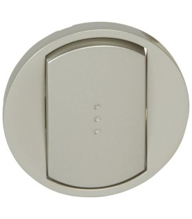 Enjoliveur large Céliane pour toutes commandes d'éclairage standard Titane