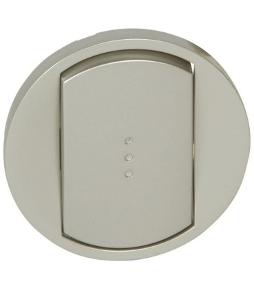 Enjoliveur large Céliane pour toutes commandes d'éclairage standard Titane