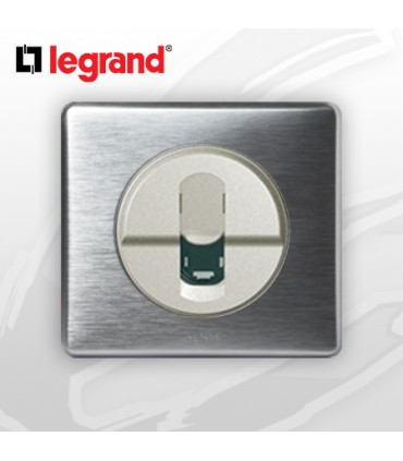 Prise RJ45 Cat 6 complète Legrand Céliane Alu Métal