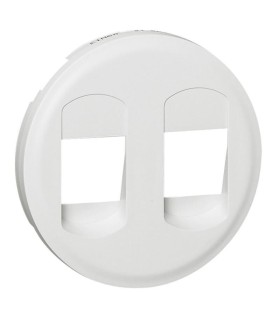 Enjoliveur Céliane pour prise haut parleur double Blanc