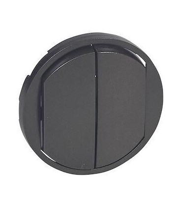 Enjoliveur Céliane pour double interrupteur, va-et-vient ou poussoir - Graphite