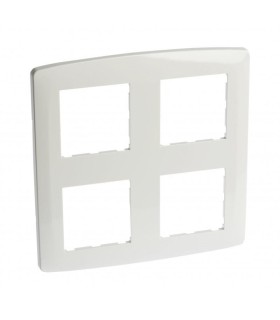 Plaque Esprit 2X2 postes blanche