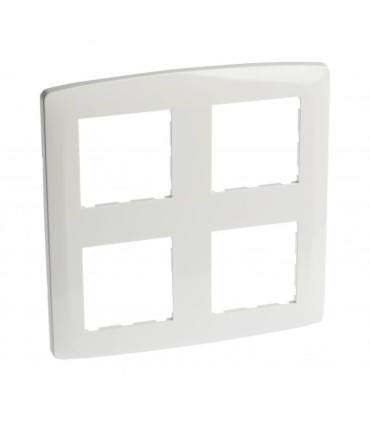 Plaque Esprit 2X2 postes blanche
