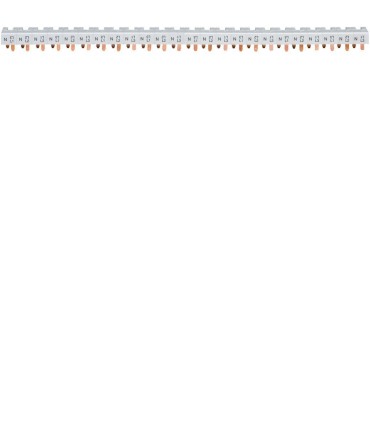 Barre pontage 3P+N lang.10mm² 24 modules bornes décalées