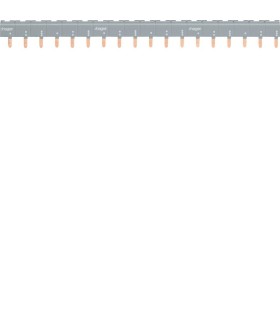 Barres pontage 3P+N 63A 24 mod pour bornes décalées