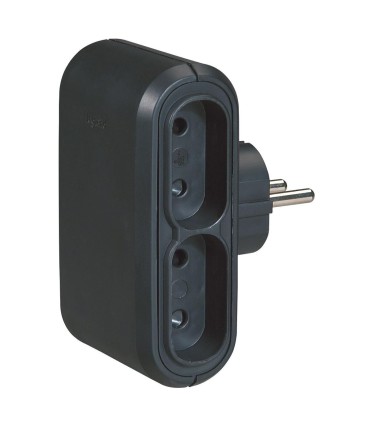 Fiche Multiprise 4 Sorties Latérales Noir 6A